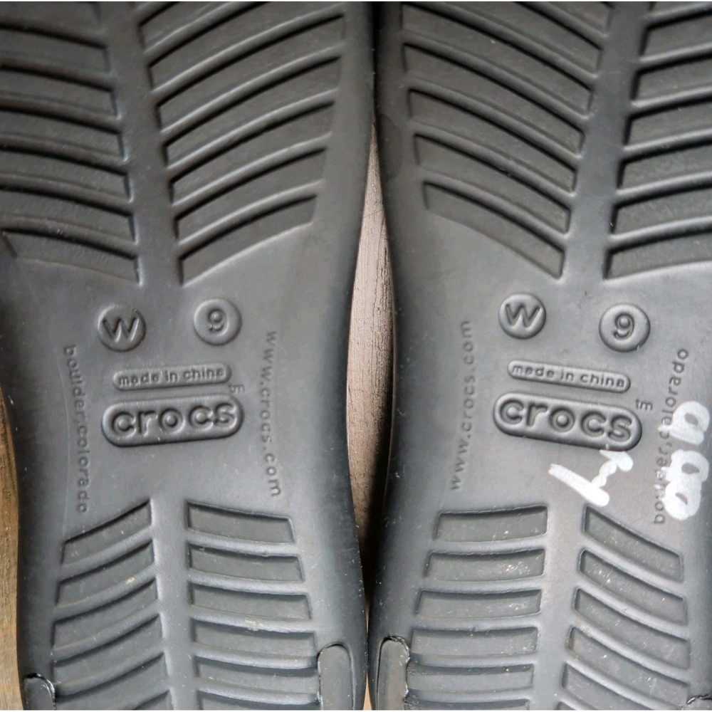 Crocs Sexi Flip Flop Sandals Womens Size 9 Black Serena T-Strap Thong Slip On - Picture 8 of 13